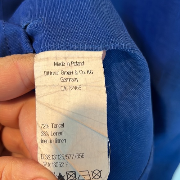 Signum Mens Tencel and Linen Button Up Short Sleeve Shirt - Picture 5 of 8